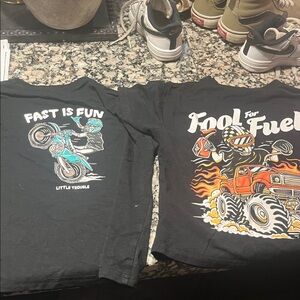 Black Kids' T-Shirts - Fast is Fun & Fool for Fuel